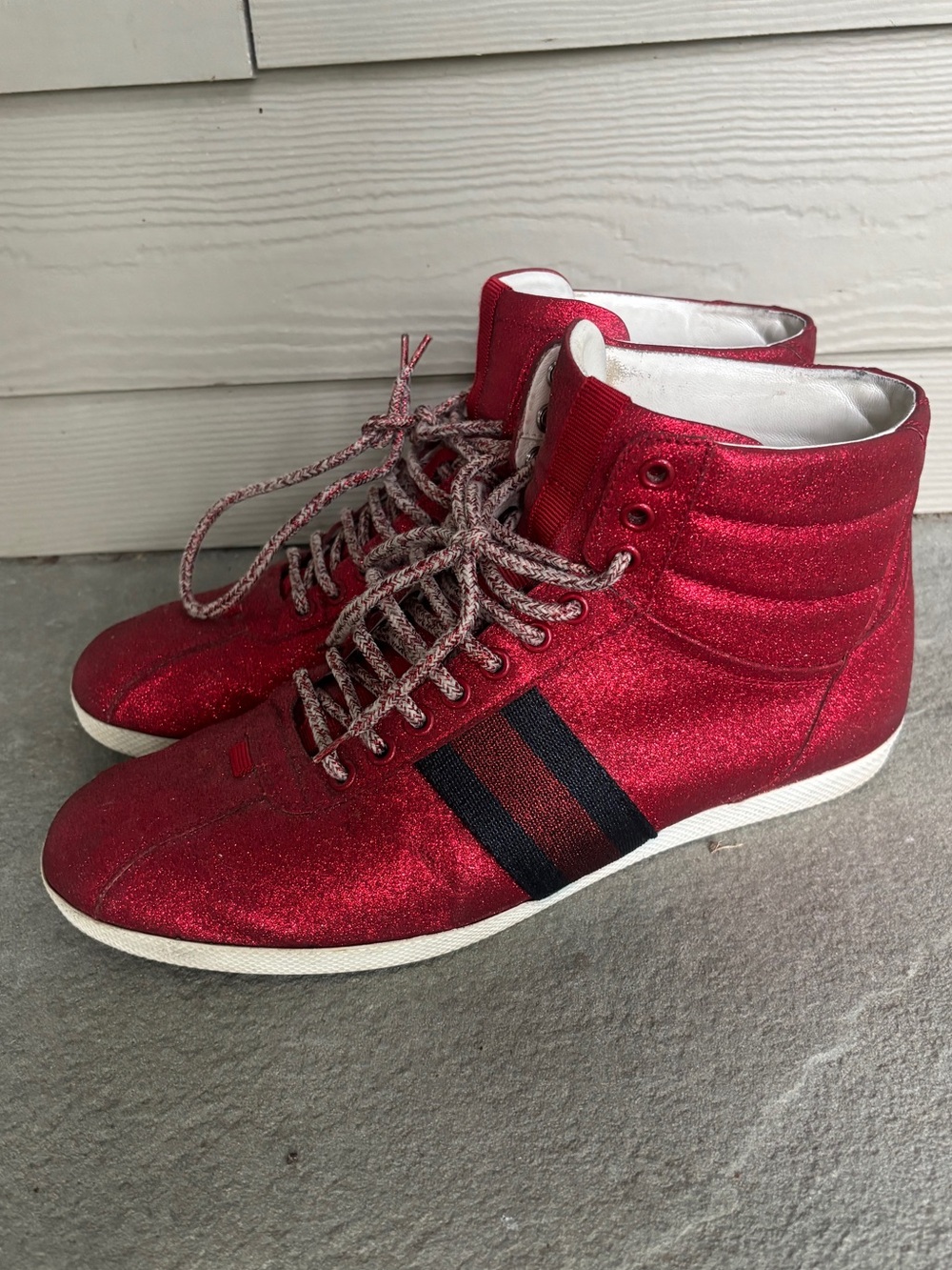 Gucci Ace Glitter Red Sneakers